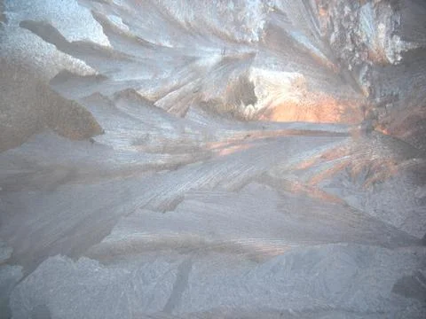 Frozen winter window Stock Photos