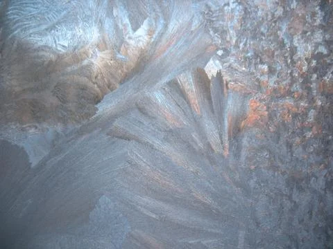 Frozen winter window Stock Photos