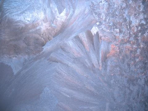 Frozen winter window Stock Photos