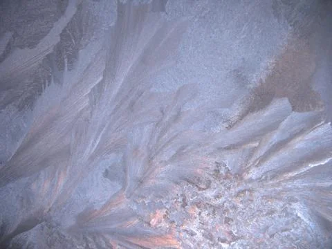 Frozen winter window Stock Photos