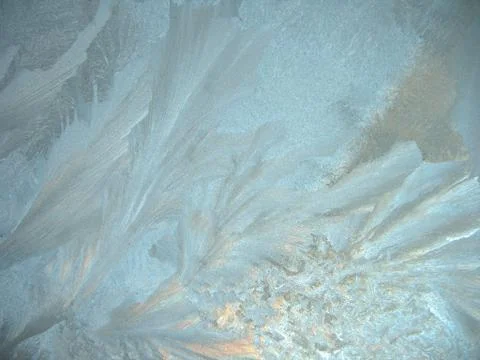 Frozen winter window Stock Photos