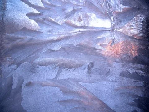 Frozen winter window Stock Photos