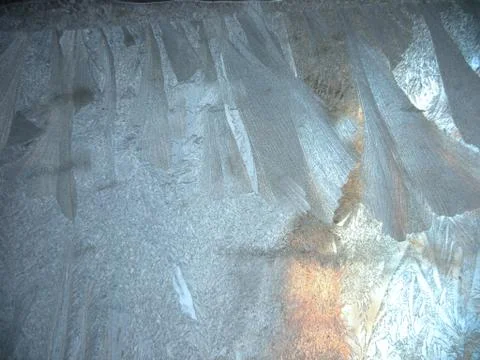 Frozen winter window Stock Photos