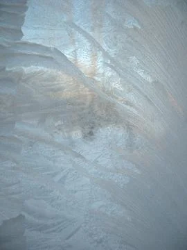 Frozen winter window Stock Photos