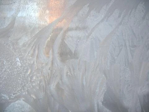 Frozen winter window Stock Photos