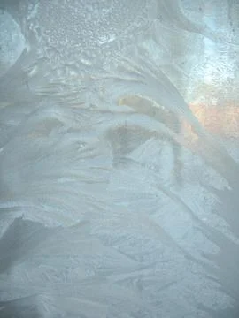 Frozen winter window Stock Photos