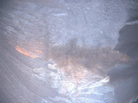 Frozen winter window Stock Photos