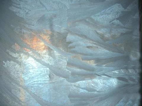 Frozen winter window Stock Photos