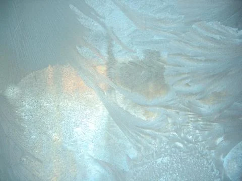 Frozen winter window Stock Photos