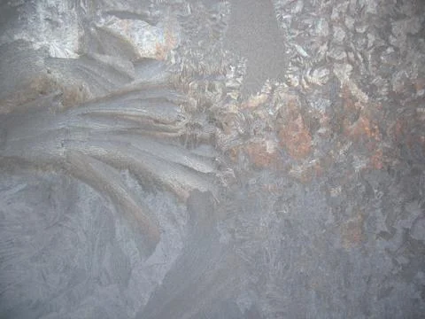 Frozen winter window Stock Photos