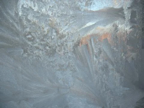 Frozen winter window Stock Photos