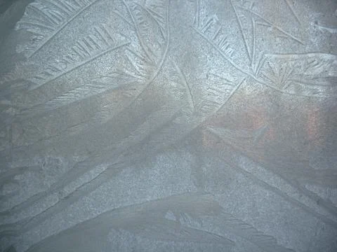 Frozen winter window Stock Photos