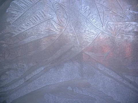 Frozen winter window Stock Photos