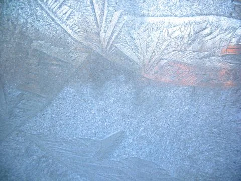 Frozen winter window Stock Photos