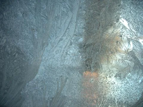 Frozen winter window Stock Photos