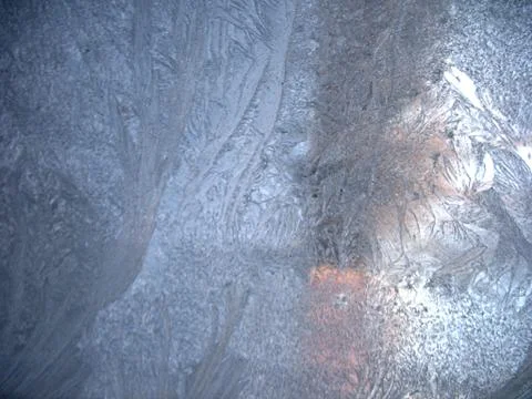 Frozen winter window Stock Photos