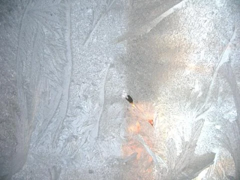 Frozen winter window Stock Photos