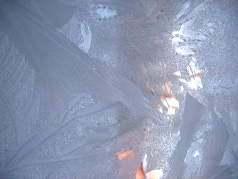 Frozen winter window Stock Photos