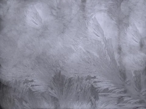 Frozen winter window Stock Photos