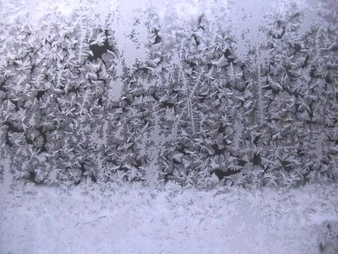 Frozen winter window Stock Photos