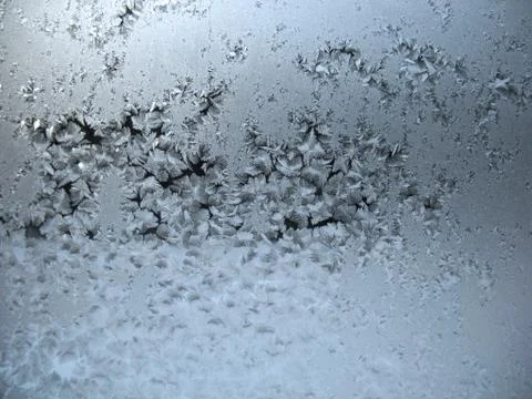 Frozen winter window Stock Photos