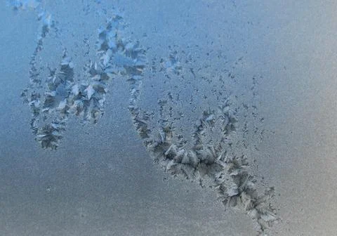 Frozen winter window Stock Photos