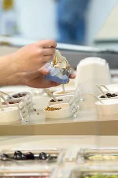 Frozen yogurt Stock-Fotos