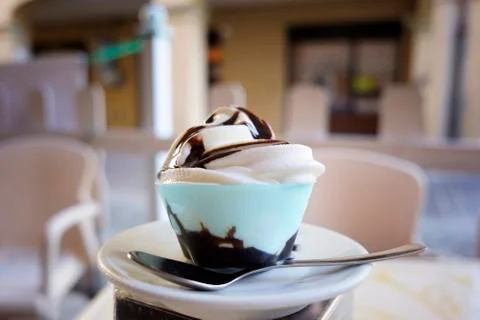 Frozen yogurt Fotos Stock