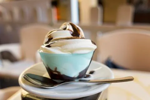 Frozen yogurt Foto stock