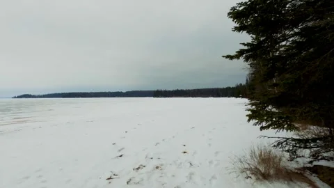 Frozenlake pan Stock Footage 275290799