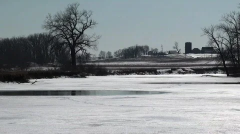 FrozenLakeFarm1 Stock Footage 647243