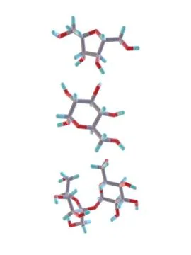 Fructose, glucose and sucrose molecules Stock Illustration