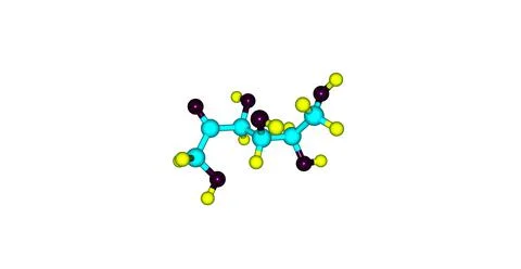 Fructose molecular structure isolated on white Stock Illustration
