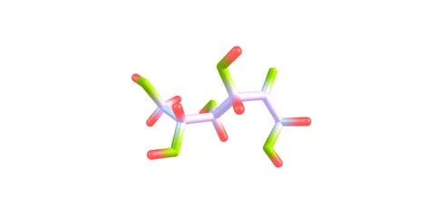 Fructose molecular structure isolated on white Stock Illustration
