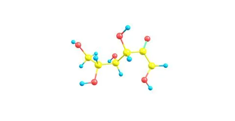 Fructose molecular structure isolated on white Stock Illustration