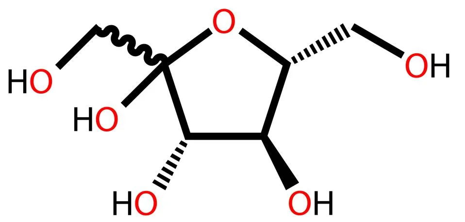 Fructose structural formula Stock Illustration