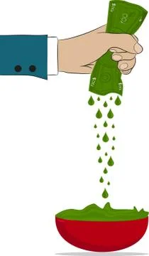 Frugal Man, Vector Stock Illustration