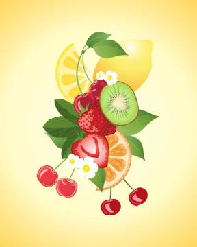 Fruit abstract Stock Illustration