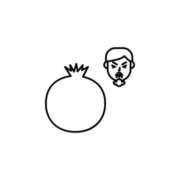 Fruit, allergy icon. Element of problems with allergies icon. Thin line icon for Stock Illustration