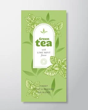 Fruit and Berries Tea Label Template. Abstract Vector Packaging Design Layout Stock Illustration