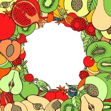 Fruit and berry Illustrazione stock