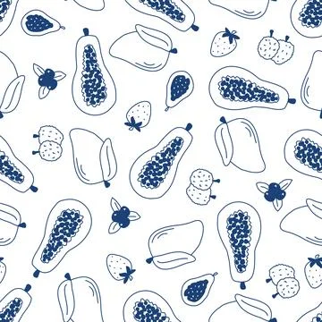 Fruit and berry seamless pattern イラスト素材
