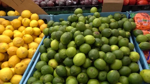 Fruit and vegetable market Stock Footage 81295935