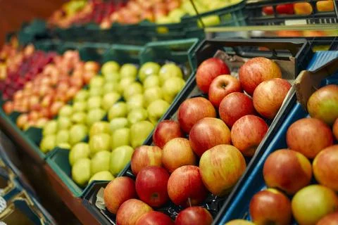 At the fruit and vegetable store 스톡 사진