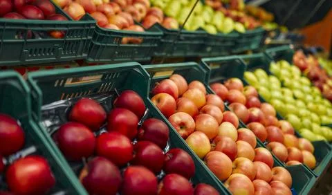 At the fruit and vegetable store 스톡 사진