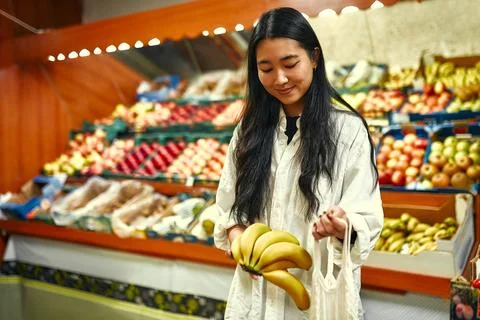 At the fruit and vegetable store Stock Photos