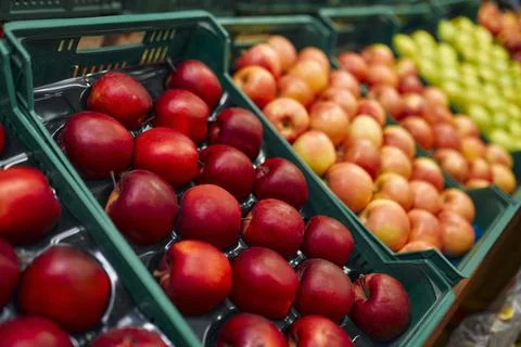 At the fruit and vegetable store Stock Photos