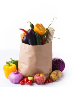 Of fruit and vegetables Package 스톡 사진