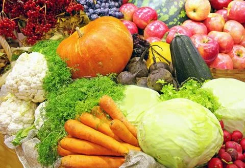 Fruit and vegetables Stock Photos