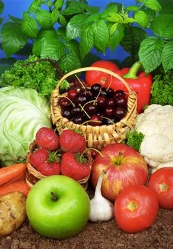 Fruit and vegetables Stock Photos